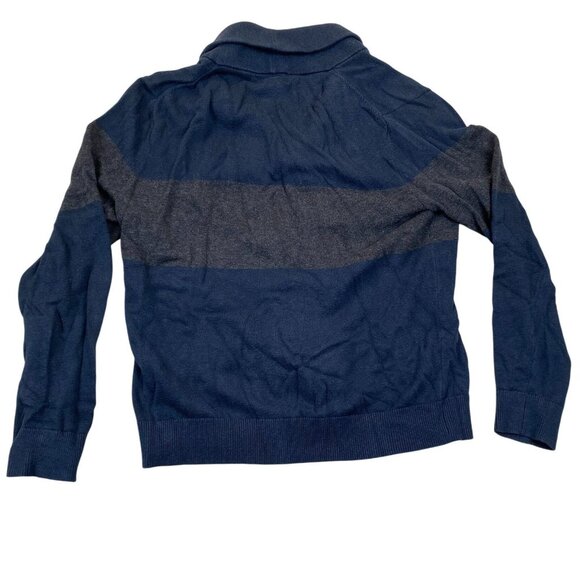 Banana Republic Luxe Cardigan Sweater Mens Small Navy Striped Button Up Casual - Picture 2 of 10